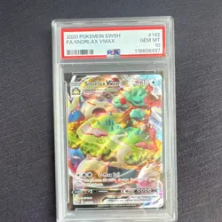 Pokemon Snorlax VMAX Full Art Ultra Rare Holo Sword & Shield 142/202 PSA 10 - Image 5