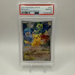 2023 POKEMON SVP EN-SV PALDEA EVOLVED ETB PROMO #027 PIKACHU PSA 10 - Image 1