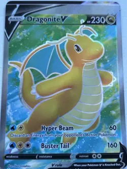 MISCUT Dragonite V (Full Art) 076/078 Pokemon GO Holo (see Photos) -LP/NM - Image 1