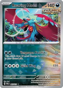 Roaring Moon 65/131 (Master Ball Pattern) Prismatic Evolutions Pokemon TCG NM - Image 1