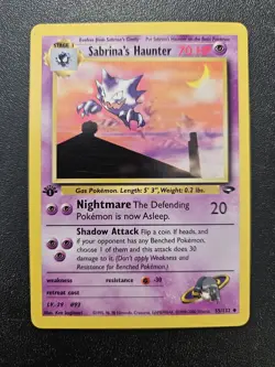 Pokemon 1st Edition Gym Challenge Sabrina's Haunter 55/132 NEAR MINT - Image 1