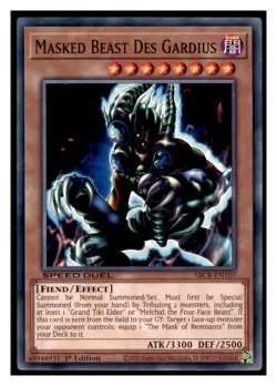 Yugioh Masked Beast Des Gardius #SBCB-EN107 Speed Duel: Battle City Box LP - Image 1