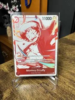 One Piece Card Game - Monkey.D.Luffy (3rd Anniversary Promo) ST10-006 SR Foil NM - Image 1