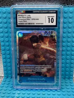 One Piece CCG Monkey D. Luffy OP02-062 CGC 10 - Image 1