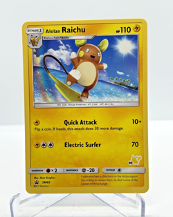 Alolan Raichu – Battle Academy Stamp #SM65 – Black Star Promo – Pokemon Card NM - Image 1