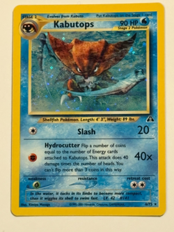 Kabutops 6/75 Neo Discovery Holo Swirl Pokemon Card - Image 1