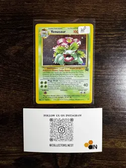 Pokemon Card Venusaur 13 Holo Foil Black Star Promo HP+ Swirl - Image 1