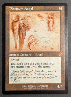 MTG Card - 1x Platinum Angel - The Brother's War - NM - Retro Frame - Magic #104 - Image 1