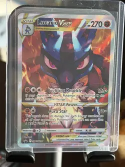 Pokemon TCG Lucario VSTAR SWSH291 Crown Zenith Promo Card Near Mint Condition - Image 1