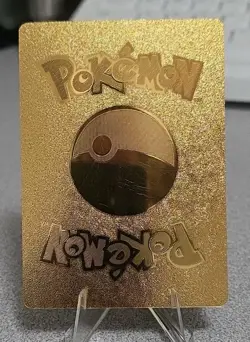 Pokemon Mega Blaziken EX 880hp Gold Foil Fan Art Collector Card TCG - Image 2