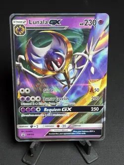POKEMON LUNALA GX SM103 BLACK STAR PROMO HOLO CARD - EX /MINT - Image 1