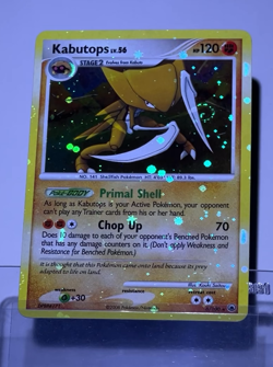 2008 Pokemon KABUTOPS Majestic Dawn HOLO BLEED Error Card 6/100 DOUBLE SWIRL NM+ - Image 2