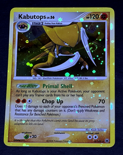 2008 Pokemon KABUTOPS Majestic Dawn HOLO BLEED Error Card 6/100 DOUBLE SWIRL NM+ - Image 3