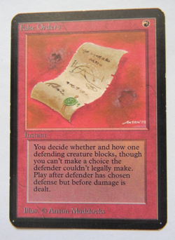 FALSE ORDERS : ALPHA : MTG : 1993 : FINE : SEE PHOTO'S - Image 1