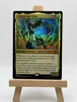 Zimone and Dina Foil, March of the Machine, MTG MOM 0257 Human Dryad Creature - Image 1