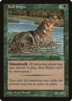 Bull Hippo 1x MtG Portal SP/NM - Image 1
