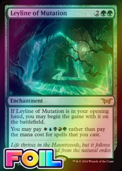 x1 Leyline of Mutation DSK Duskmourn MTG 188 FOIL RARE M/NM 1x - Image 1