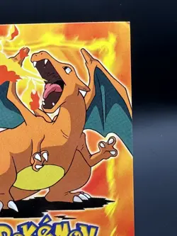 1999 Topps Pokemon The Movie Edition Charizard Non Holo #E6 Blue Logo Corner - Image 3