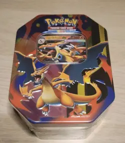 Pokemon TCG Mega Charizard Y EX Tin Sealed In Hand - Image 1