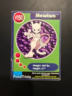 MEWTWO - Burger King Exclusive Mewtwo Strikes Back PokeTrivia 1999 Pokemon - Image 1