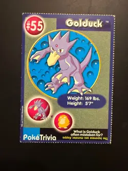 GOLDUCK - Burger King Exclusive Mewtwo Strikes Back PokeTrivia 1999 Pokemon - Image 1