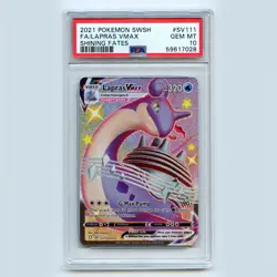 **PSA 10** Lapras VMAX | SV111 | Pokemon, Shining Fates, Full Art - Image 1