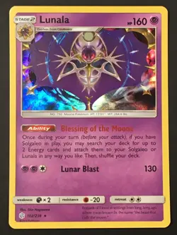 Pokemon TCG Lunala 102/236 SM Cosmic Eclipse Holo Rare NM - Image 1