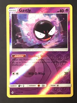 Pokemon TCG Gastly 67/214 Reverse Holo SM Unbroken Bonds NM - Image 1
