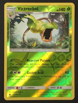 Pokemon TCG Victreebel 15/214 SM Unbroken Bonds Reverse Holo Rare NM - Image 1
