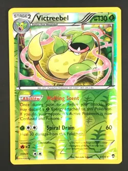 Pokemon TCG Victreebel 3/111 XY Furious Fists Reverse Holo Rare NM - Image 1