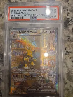2023 Pokemon MEW En ALAKAZAM ex SPECIAL ILLUSTRATION RARE PSA 9 - Image 1