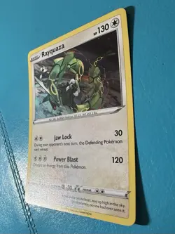 2020 Pokemon Rayquaza Sworld & Shield Black Star Promo Cosmos Holo SWSH029 LP - Image 2