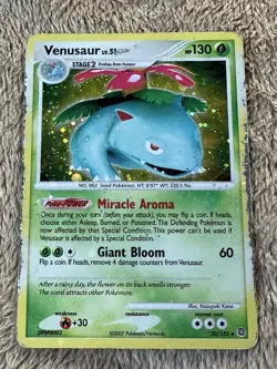 2007 Pokemon TCG DP Secret Wonders Venusaur Cosmos Holo Rare 20/132 MP/HP - Image 1