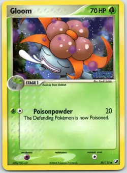 Gloom 58/115 Unseen Forces - 2005 Pokemon Stamped NM Reverse Holo - Image 1
