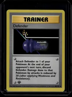 Pokemon TCG Defender 80/102 Base Set Shadowless 1st Edition LP - Image 1