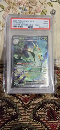 Serperior ex - 164/086 Special Illustration Rare Pokemon Black Bolt PSA 9 - Image 1