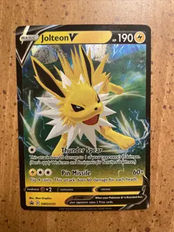 Jolteon V SWSH151 Sword & Shield Black Star Promo Pokemon Card Holo TCG Foil US - Image 1