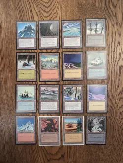 Magic The Gathering Ice Age And 4th Ed Land And Mana Cards - Image 1