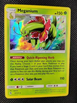 Meganium - 8/214 - Holo, Lost Thunder - Pokemon Card - Near Mint - Image 1