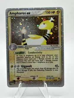 Pokemon TCG Ampharos EX Ultra Rare Holo Card 89/97 Swirl - Image 1