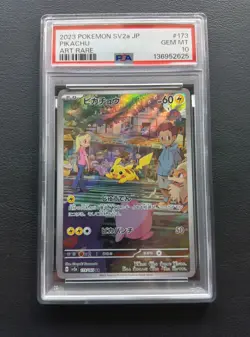 PSA 10 Pikachu 173/165 AR SV2a Scarlet & Violet Pokemon Card 151 Japanese 2023 - Image 1