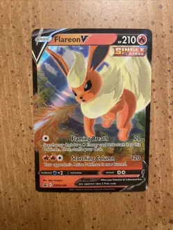 Flareon V SWSH149 Black Star Promo Pokemon TCG Card Holo Sword & Shield Foil US - Image 1