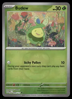 Pokemon Cards Budew 004/131 Reverse Holo Prismatic Evolutions Masterball NM *1 - Image 1