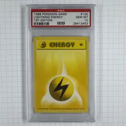 1999 Pokemon Lightning Energy 1st Edition #100 PSA 10 Gem Mint Base Set - Image 1