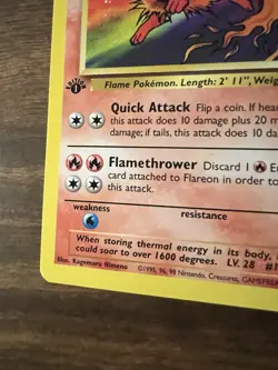 Pokemon Card - Flareon Jungle 19/64 Rare 1st Edition Non-Holo NM - Image 5