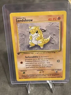 Rare Vintage Pokemon Card - Sandshrew 1st Edition Italian Base Set 62/102 - Image 1