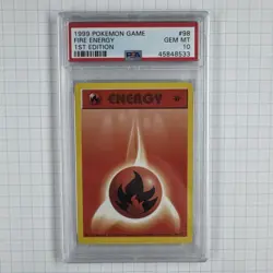 1999 Pokemon Fire Energy 1st Edition PSA 10 Gem Mint Base #98 - Image 1