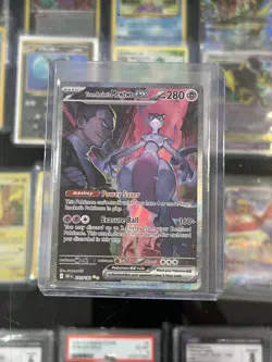 Pokemon TCG Full Art Team Rocket’s Mewtwo EX (231/182) from Destined Rivals! - Image 1