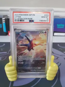 Pokemon Latios Sv08 Surging Sparks Illustration Rare Holo 203/191 PSA 10 2024 - Image 1