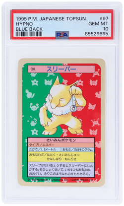 1997 Pokemon Topsun Japanese Hypno Blue Back #97 PSA 10 - Image 1